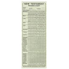 new testament reading chart bookmark