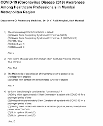 India, with a population of more than 1.34. Cureus Covid 19 Awareness Among Healthcare Students And Professionals In Mumbai Metropolitan Region A Questionnaire Based Survey
