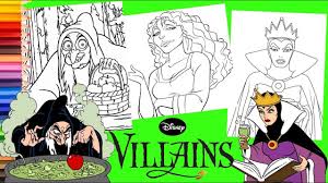 But just how much does color impact the characteristics of various disney heroes and villains? Disney Villains Mother Gothel Evil Queen And Old Lady Coloring Pages For Kids Youtube