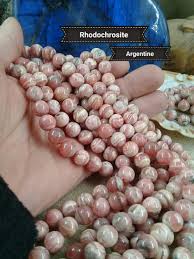 Rare Argentine RHODOCHROSITE Bead Low Quality 8, 10mm, Lot of Genuine  Natural Stone Semi Precious Round Smooth