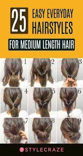 Copying the look is simple: Hairstyles For Medium Length Hair Tutorial Easy Pretty 46 Ideas Easy Hair Hairstyles For Medium Length Hair Tutorial Medium Length Hair Styles Hair Styles
