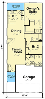 Custom modifications available on most plans. One Story House Plan For The Narrow Lot 42593db Architectural Designs House Plans