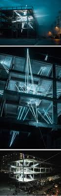 A Giant Led Star Pierces The Floors Of A 4 Story Building In Malaysia Light Art Installation Installation Art Light Art
