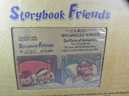 Out in the world outside the nursery, the two meet the camel with the wrinkled knees, a blue toy camel who has been cast off by past owners and is now heartbroken and lonely. 2001 Applause Raggedy Ann Andy Storybook Friends Camel With The Wrinkled Knees For Sale Online Ebay