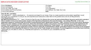 We did not find results for: Data Encoder Cover Letter