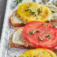 Add tomatoes and toss gently. Bruschetta With Herbed Whipped Ricotta And Heirloom Tomatoes Recipe