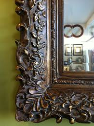 Large Ornate Decorative Wall Mirror Mantle Entry Dark Gold Bronze Antika Mobilya Antika Mobilya