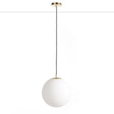 Our company concentrate on a full set of home decoration design from ceiling fan to lighting. Moricio Pendant Ceiling Light In Opaline Glass Brass Metal White La Redoute Interieurs La Redoute