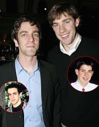 B J Novak And John Krasinski The Office Stars Who Ended Up Writing And Acting On The Same Sitcom Start Their Collaborat High School In High School School