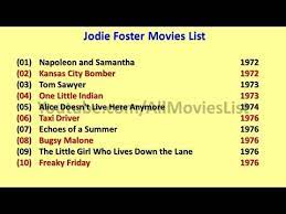 Jodie Foster Movies List Youtube