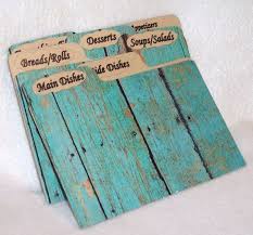 Recipe Card Dividers For Wood Fence Turquoise Recipe By Msw2011 16 00 Recipe Box Dividers Recipe Cards Book Dividers