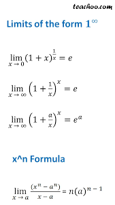 The calculator will use the best method available so try out a lot of different types of problems. Limits Formula Sheet Chapter 13 Class 11 Maths Formulas Teachoo