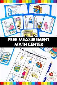 Back To School Measurement Math Center United Teaching Measurement Math Centers Math Centers Kindergarten Math Centers