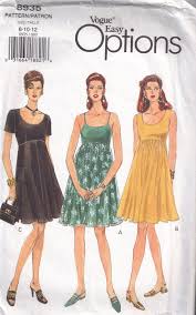 Babydoll Dress Vogue Options 8935 Sewing Pattern By Peoplepackages 6 95 Babydoll Dress Pattern Vogue Dress Style Dress Patterns