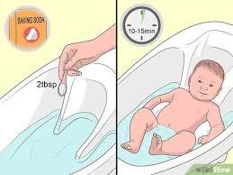 Once fully dissolved, put your baby in the bathwater and soak the affected area for approximately 10 minutes. 4 Easy Ways To Relieve Diaper Rash Fast Wikihow