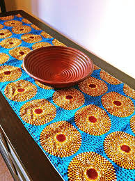 Royal Blue African Print Table Runner Von Bespokebinny Auf Etsy 12 00 African Inspired Decor African Home Decor Printed Table Runner