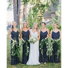 Art Deco Beaded Blouson Gown Navy Bridesmaid Dresses Bridesmaid Wedding