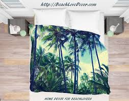 Ultra soft, luxurious and light as air, beautiful microfiber duvet. Ocean Duvet Cover Set With Pillow Shams Tropic Hawaiian Palms Print Duvet Covers Bedding Sets Patterer Home Garden