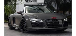 No accidents, 4 owners, personal use. Halo Car Matte Black 2014 Audi R8 V10 For Sale Autofluence