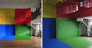 Optical Illusions Of 3d Geometric Designs Only Seen From Certain Angles Designtaxi Com Geometric Art Color Optical Illusions Perspective Art