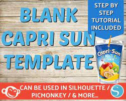 Blank Capri Sun Labels Template Capri Sun Labels Silhouette Picmonkey Custom Capri Sun Labels Juice Labels Pouch Labels Png Templets Label Templates Templates Printable Free Labels Printables Free Templates
