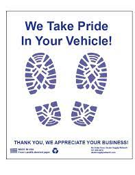 Car dealers and service centers use these mats while servicing their customer's cars. 250 Paper Floor Mats Poly Coated