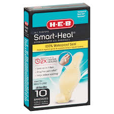 Blocks out water and stays on even when wet. H E B All Purpose Smart Heal Hydrocolloid Gel Bandages Shop Bandages Gauze At H E B