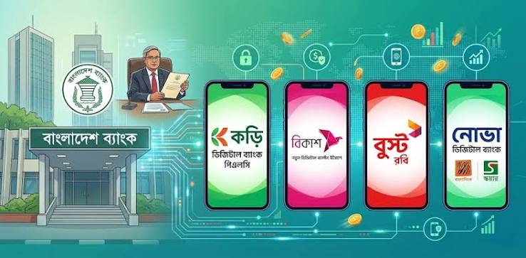 পাঁচ ডিজিটাল ব্যাংকের অনুমোদন - CholomanBarta | চলমান বার্তা