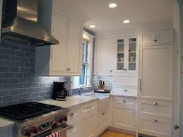 Source Venegas And Company Beautiful White Blue Kitchen Design With White Shaker Kitc White Shaker Kitchen Cabinets Blue Kitchen Tiles White Shaker Kitchen