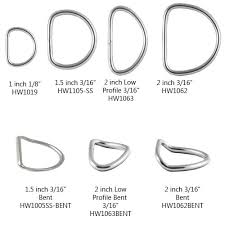 dive rite stainless steel d ring fittings clips