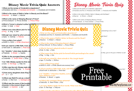 It's actually very easy if you've seen every movie (but you probably haven't). Free Printable Disney Movie Trivia Quiz