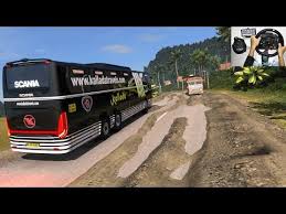 Scania Off Road Bus Driving Steering Wheel Shifter Logitechg29 Gameplay Euro Truck Simulator 2 Youtube Offroad Bus Steering Wheel