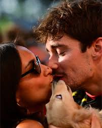 Charles Leclerc and Alexandra Saint Mleux Together