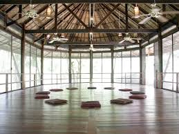 We offer expert training in an appealing environment. Inside The Tree House Open Air Studio Yoga Yoga Studio Design Meditation Studio Yoga Studio