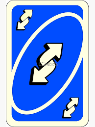 Neon Blue Uno Reverse Card" Greeting Card by CGrabda | Redbubble