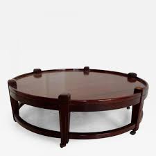 Round coffee table with wheels awesome coffee tables rowan od small, source: Post War Large Round Coffee Table On Wheels