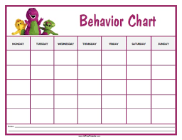 Barney Behavior Chart Free Printable Allfreeprintable Com