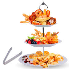 Rated 5 out of 5 stars. 3 Tier Serving Tray Stand Round Cupcake Dessert Party Platter With Bonus Serving Metal Tongs Three Tiered Food Holder Display For Weddings Tea Parties Birthdays Or Holiday Dinners Buy Online