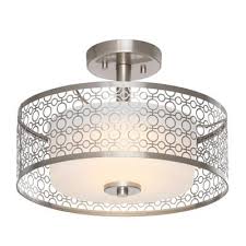 Home Decorators Collection 14 In 1 Light Brushed Nickel Integrated Led Semi Flush Mount With Cir In 2020 Flush Mount Ceiling Lights Ceiling Lights Flush Mount Ceiling