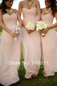 Bd037 Free Shipping Light Pink Bridesmaid Dress Sheath Strapless Sweetheart Neck Ruffles Chiffo Beach Bridesmaid Dresses Pearl Pink Bridesmaid Dress Bridesmaid