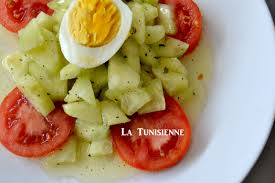 Salade Tunisienne De Concombre Slatet Faqous Recette Nourriture Tunisienne Salade Tunisienne Recettes De Cuisine