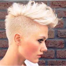 Mohawk is a hairstyle that will make you be in a spotlight. Bleached Blonde Soft Mohawk Mohawk Hairstyles For Women Hair Styles Faux Hawk Hairstyles