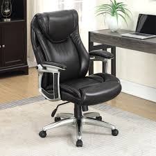 True Innovations Black Leather Executive Office Chair Costco Uk