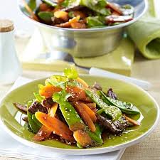 Zuckerschoten Mohren Pfanne Mit Beefsteakstreifen Rezept Lecker