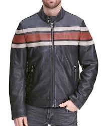 Get the best deals on vintage leather motorcycle jackets and save up to 70% off at poshmark now! Men S Motorcycle Vintage Style Retro Striped Leather Jacket Films Jackets