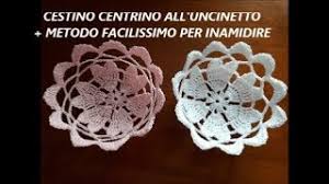 Il centrino è realizzato a mano all'uncinetto in 100% puro cotone mercerizzato bianco. Cestino Centrino Cuoricini All Uncinetto Metodo Facilissimo Per Inamidare By Unacasalingaperamica