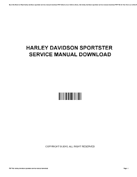 Lots of people charge for motorcycle service and workshop manuals online which is a bit cheeky i reckon as they are freely available all over the internet. Harley Davidson Sportster Anciens Et Reunions