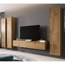 Contact us today for more info! Bmf Vigo Wotan Wall Unit 1 Tv Stand Cabinet Wotan Oak Wood Effect Modern Living Room