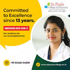 St Pauls College Of Pharmacy A Home Town College With World Class Facilities Your Dream Job Is Just A Ste Pharmacy Fun Medical Science Research Publications