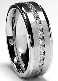 7mm Men S Eternity Titanium Ring Wedding Band With Cubic Zirconia Cz Sizes 5 To 13 Mens Wedding Rings Wedding Ring Bands Stainless Steel Wedding Bands